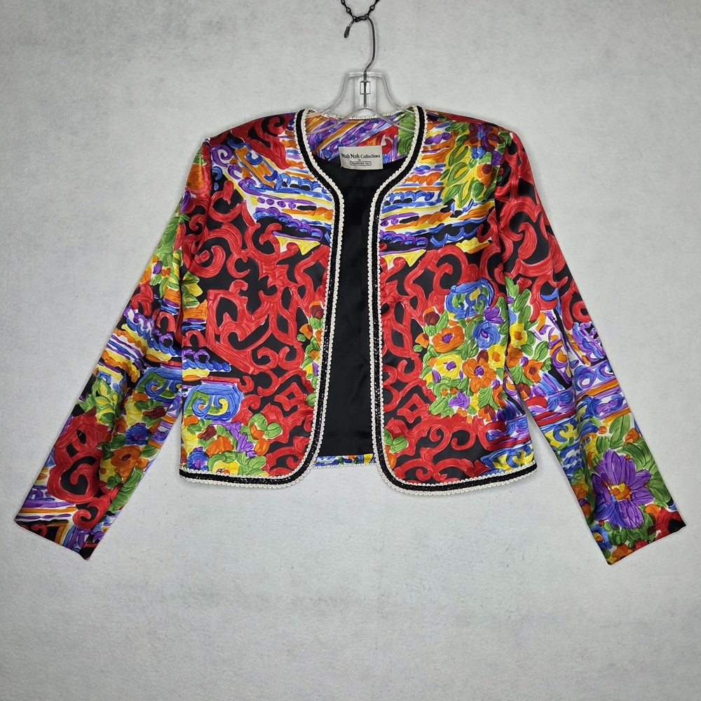 Vintage Nah Nah Collection Jonathan Tait Multicolor Cropped Jacket Statement 10